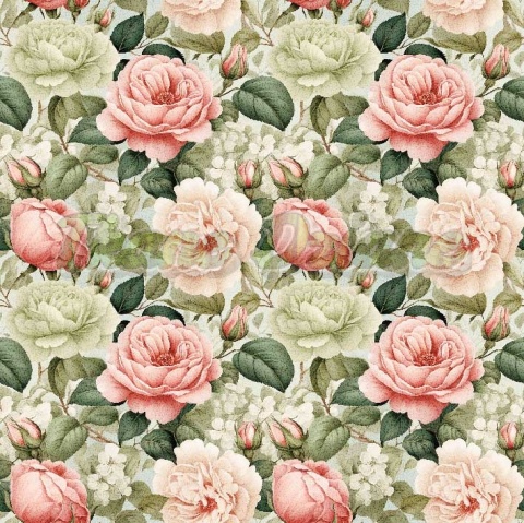 TKANINA DRUKOWANA RÓŻE NR 12