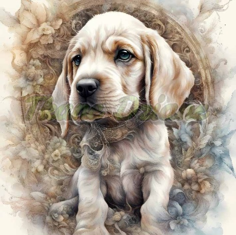 PANEL DRUKOWANY AKWARELOWE PSY -PORCELAINE NR 94