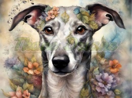 PANEL DRUKOWANY AKWARELOWE PSY -WHIPPET NR 99