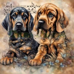 PANEL DRUKOWANY AKWARELOWE PSY -POSOKOWIEC I GOŃCZY POLSKI NR 97