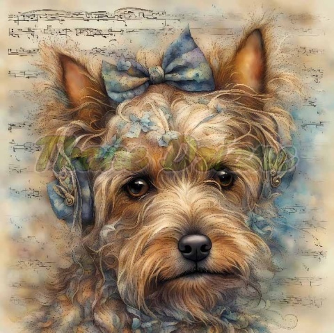 PANEL DRUKOWANY AKWARELOWE PSY -YORK NR 91