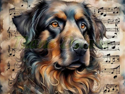 PANEL DRUKOWANY AKWARELOWE PSY -HOVAWART NR 92