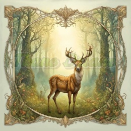 PANEL DRUKOWANY ART NOUVEAU- JELEŃ NR 4