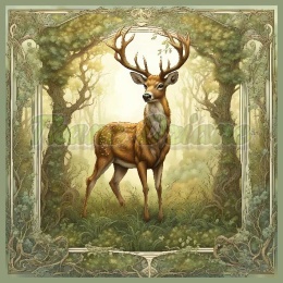 PANEL DRUKOWANY ART NOUVEAU- JELEŃ NR 3