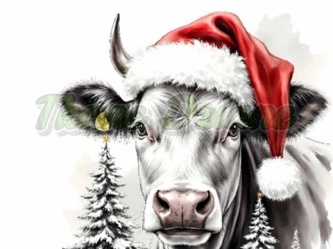 PANEL DRUKOWANY BIAŁO-CZARNE ZWIERZĘTA- KROWA NR 3