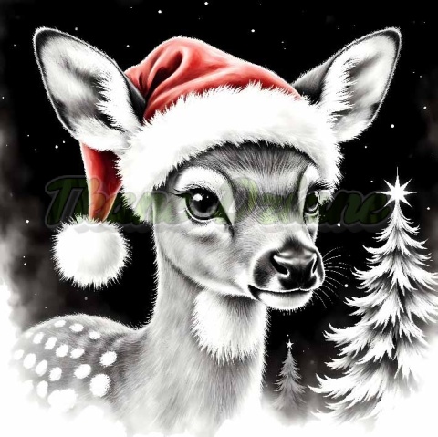 PANEL DRUKOWANY BIAŁO-CZARNE ZWIERZĘTA- SARENKA NR 8