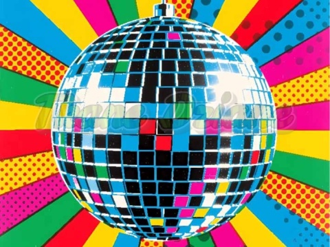 PANEL DRUKOWANY LATA 90 - KULA DYSKOTEKOWA NR 3