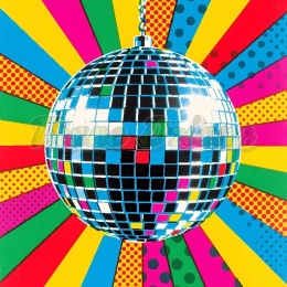 PANEL DRUKOWANY LATA 90 - KULA DYSKOTEKOWA NR 3