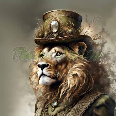 PANEL DRUKOWANY LEW W KAPELUSZU NR 3