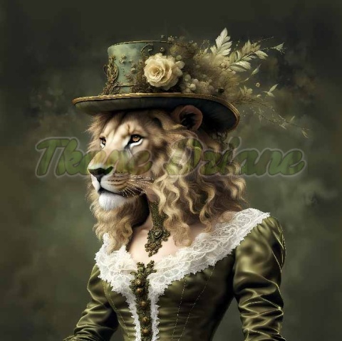 PANEL DRUKOWANY LEW W KAPELUSZU NR 7