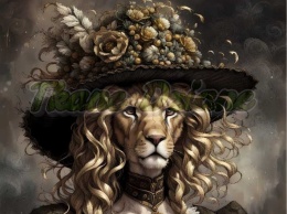 PANEL DRUKOWANY LEW W KAPELUSZU NR 9