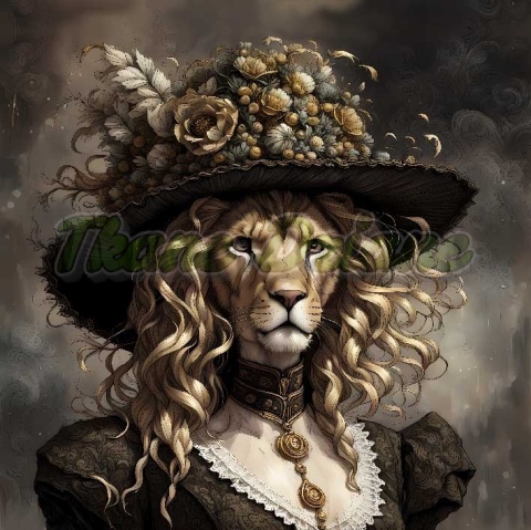 PANEL DRUKOWANY LEW W KAPELUSZU NR 9