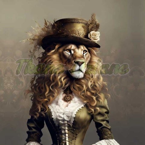 PANEL DRUKOWANY LEW W KAPELUSZU NR 10