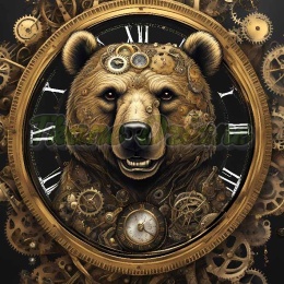 PANEL DRUKOWANY STEAMPUNK - NIEDŹWIEDŹ NR 10