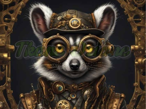 PANEL DRUKOWANY STEAMPUNK - LEMUR NR 8