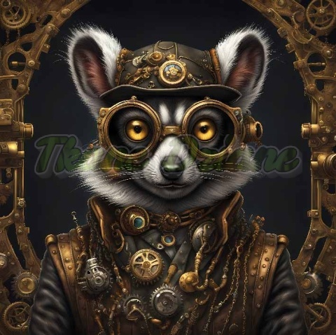 PANEL DRUKOWANY STEAMPUNK - LEMUR NR 8