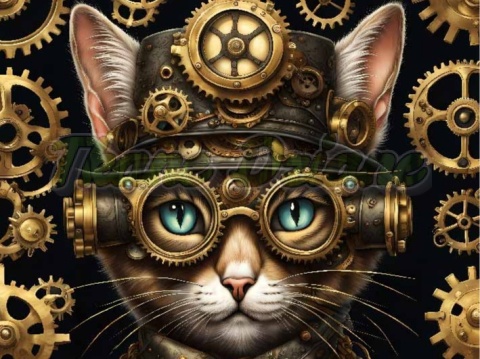 PANEL DRUKOWANY STEAMPUNK - RUDY KOT NR 6