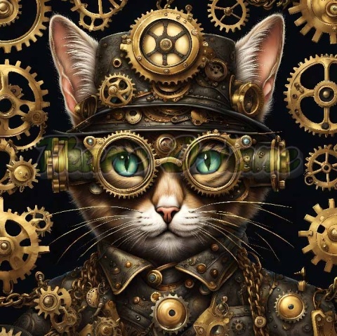 PANEL DRUKOWANY STEAMPUNK - RUDY KOT NR 6