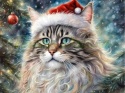 PANEL DRUKOWANY ŚWIĄTECZNE KOTY- NORWESKI LEŚNY NR 19