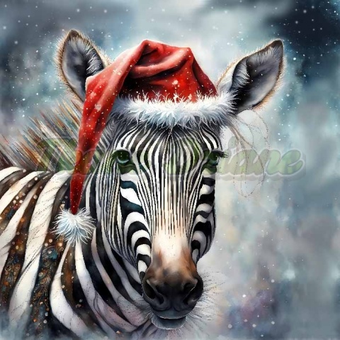 PANEL DRUKOWANY ŚWIĄTECZNE ZWIERZAKI- ZEBRA NR 37