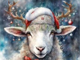 PANEL DRUKOWANY ŚWIĄTECZNE ZWIERZAKI- BARANEK NR 32