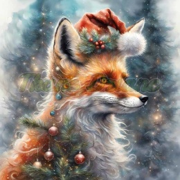 PANEL DRUKOWANY ŚWIĄTECZNE ZWIERZAKI- LIS NR 27