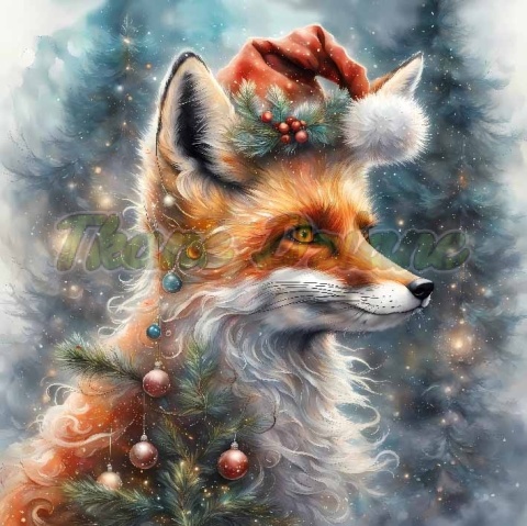 PANEL DRUKOWANY ŚWIĄTECZNE ZWIERZAKI- LIS NR 27