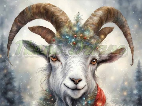 PANEL DRUKOWANY ŚWIĄTECZNE ZWIERZAKI- KOZIOŁ NR 26