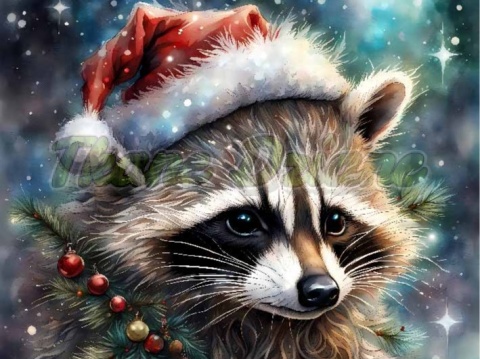 PANEL DRUKOWANY ŚWIĄTECZNE ZWIERZAKI- SZOP NR 35