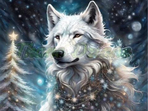 PANEL DRUKOWANY ZIMOWE ZWIERZAKI- WILK NR 9