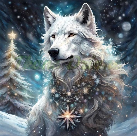 PANEL DRUKOWANY ZIMOWE ZWIERZAKI- WILK NR 9