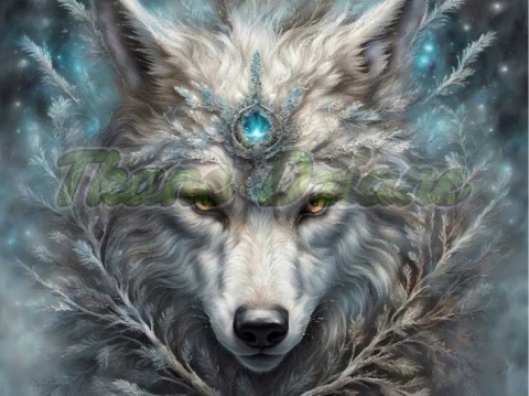 PANEL DRUKOWANY ZIMOWE ZWIERZAKI- WILK NR 6