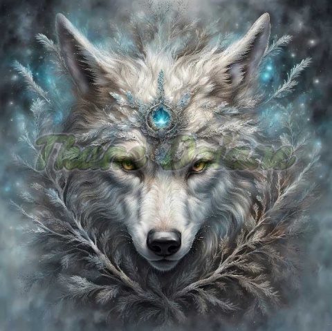 PANEL DRUKOWANY ZIMOWE ZWIERZAKI- WILK NR 6