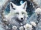PANEL DRUKOWANY ZIMOWE ZWIERZAKI- BIAŁY LIS NR 8