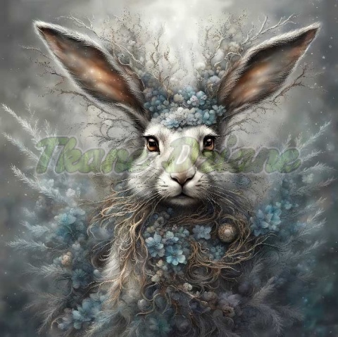 PANEL DRUKOWANY ZIMOWE ZWIERZAKI- ZAJĄC NR 2