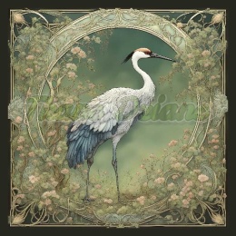 PANEL DRUKOWANY ART NOUVEAU- ŻURAW NR 1