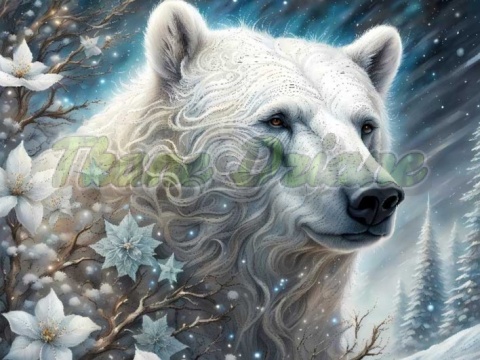 PANEL DRUKOWANY ZIMOWE ZWIERZAKI- NIEDŹWIEDŹ NR 7