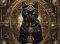 PANEL DRUKOWANY STEAMPUNK - CZARNY KOT NR 1