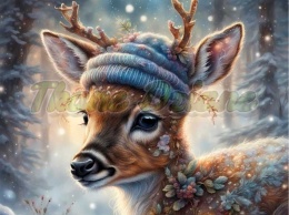 PANEL DRUKOWANY ZIMOWE ZWIERZĘTA- SARNA NR 6