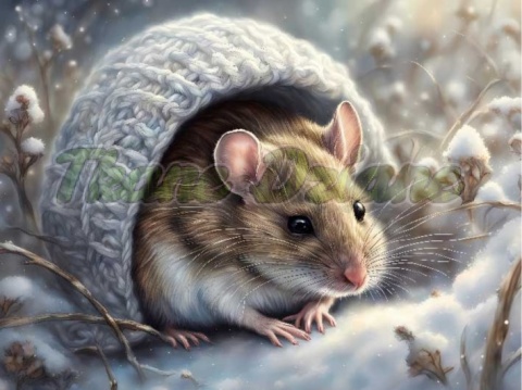 PANEL DRUKOWANY ZIMOWE ZWIERZĘTA- MYSZ NR 5