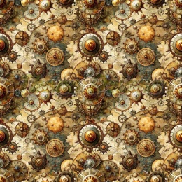 TKANINA DRUKOWANA STEAMPUNK NR 3