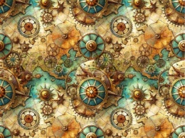 TKANINA DRUKOWANA STEAMPUNK NR 5