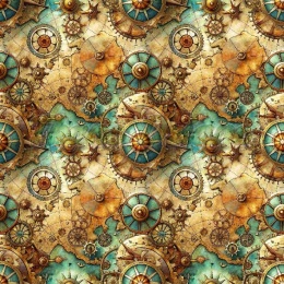 TKANINA DRUKOWANA STEAMPUNK NR 5