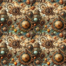 TKANINA DRUKOWANA STEAMPUNK NR 6