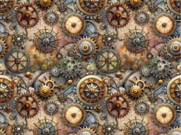 TKANINA DRUKOWANA STEAMPUNK NR 9