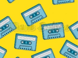 TKANINA DRUKOWANA VINTAGE KASETY NR 4