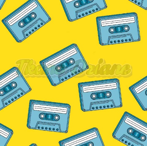 TKANINA DRUKOWANA VINTAGE KASETY NR 4