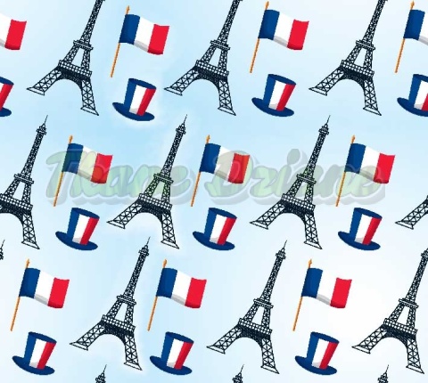 TKANINA DRUKOWANA WIEŻA EIFFLA NR 2