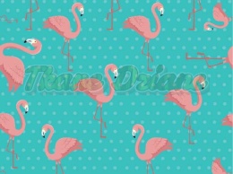 TKANINA DRUKOWANA VINTAGE FLAMINGI NR 3