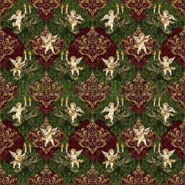 TKANINA DRUKOWANA WIKTORIAŃSKIE ŚWIĘTA NR 2